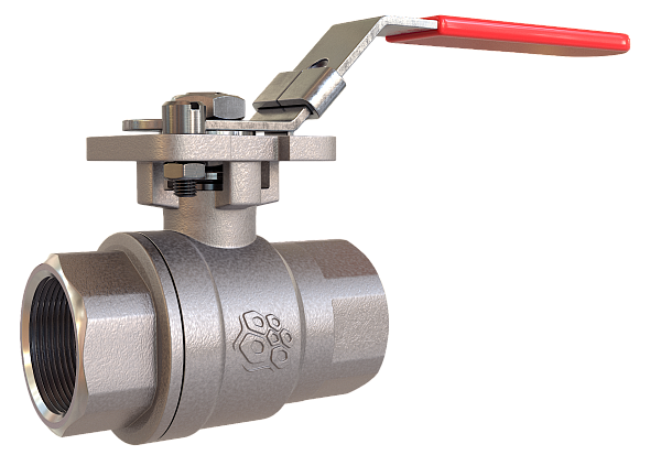 Кран шаровой, нерж.сталь, ISO-фланец, ВР/ВР, арт.7015, DN015